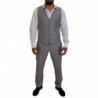 Abito slim fit 3 pezzi in lana seta argento - IT54 - XL