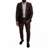 Abito slim fit bordeaux argento ORO - IT50 - L