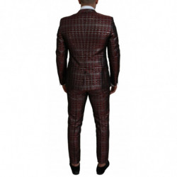 Abito slim fit bordeaux argento ORO - IT50 - L