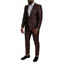 Abito slim fit bordeaux argento ORO - IT50 - L