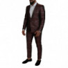 Abito slim fit bordeaux argento ORO - IT50 - L