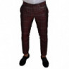 Abito slim fit bordeaux argento ORO - IT50 - L