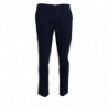 Pantaloni eleganti casual da uomo dal taglio dritto cotone blu - W38