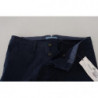 Pantaloni eleganti casual da uomo dal taglio dritto cotone blu - W38