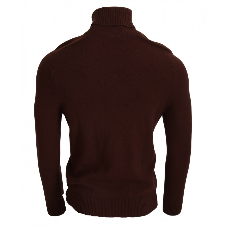 Maglione pullover dolcevita in lana bordeaux - IT48 - M