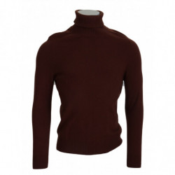 Maglione pullover dolcevita in lana bordeaux - IT48 - M
