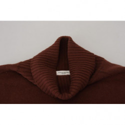 Maglione pullover dolcevita in lana bordeaux - IT48 - M