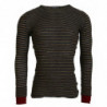 Maglione pullover girocollo in lana a righe multicolori - IT46 - S