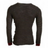 Maglione pullover girocollo in lana a righe multicolori - IT46 - S