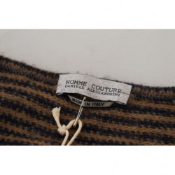 Maglione pullover girocollo in lana a righe multicolori - IT46 - S