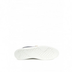 Sneakers in Pelle Blu con Logo Oro - EU45/US12