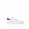 Sneakers in Pelle Bianca con Logo Argento - EU42.5/US8.5
