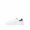 Sneakers in Pelle Bianca con Logo Argento - EU42.5/US8.5