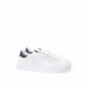 Sneakers in Pelle Bianca con Logo Argento - EU42.5/US8.5