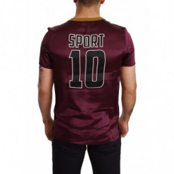 T-shirt girocollo con ricamo Sport 10 viola - IT46 - S