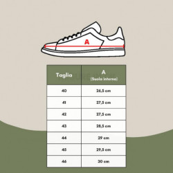 Sneakers in Pelle Bianca con Logo Argento - EU42.5/US8.5