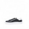 Sneakers in Pelle Nera con Logo Argento - EU44/US11