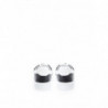 Sneakers in Pelle Nera con Logo Argento - EU44/US11