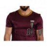 T-shirt girocollo con ricamo Sport 10 viola - IT46 - S
