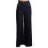 Jeans svasati decorati con cristalli blu scuro - IT46 - L