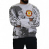 Maglione felpato pullover girocollo in cotone bianco - IT46 - S