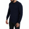 Maglione pullover girocollo in cotone blu - IT54 - XL