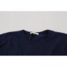 Maglione pullover girocollo in cotone blu - IT54 - XL