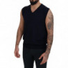 T-shirt canotta senza maniche scollo V cotone nero - IT62 - 5XL