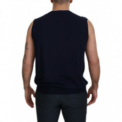 T-shirt canotta senza maniche scollo V cotone nero - IT62 - 5XL