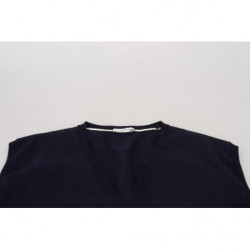 T-shirt canotta senza maniche scollo V cotone nero - IT62 - 5XL