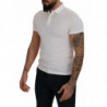 Polo a maniche corte con colletto in cotone bianco - IT46 - S