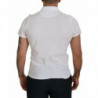 Polo a maniche corte con colletto in cotone bianco - IT46 - S