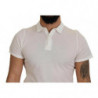 Polo a maniche corte con colletto in cotone bianco - IT46 - S