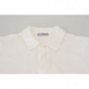 Polo a maniche corte con colletto in cotone bianco - IT46 - S