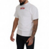 T-shirt a maniche corte in cotone con stampa logo bianco - IT44 - XS