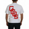 T-shirt a maniche corte in cotone con stampa logo bianco - IT44 - XS