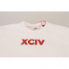 T-shirt a maniche corte in cotone con stampa logo bianco - IT44 - XS