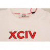 T-shirt a maniche corte in cotone con stampa logo bianco - IT44 - XS
