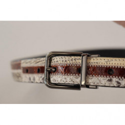 Cintura metallo patchwork pelle esotica multicolore - 90 CM / 36 IN