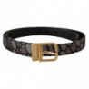 Cintura Jaquard Oro In Pelle Patchwork Multicolor - 90 CM / 36 INCHES