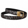 Cintura Jaquard Oro In Pelle Patchwork Multicolor - 90 CM / 36 INCHES
