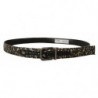 Cintura fibbia cromata pelle bicolore oro nero - 90 CM / 36 INCHES
