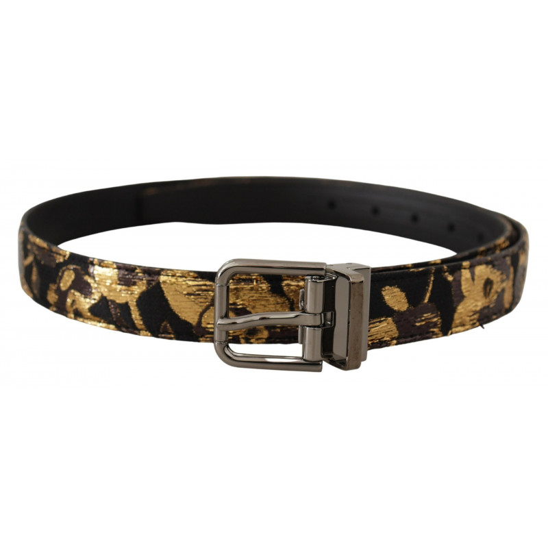 Cintura fibbia metallo logo pelle jacquard multicolor - 90 CM / 36