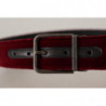 Cintura ampia fibbia metallo vintage pelle velluto marrone - 90 CM