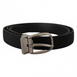 Cintura fibbia logo argento...