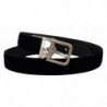 Cintura fibbia logo metallo tono argento velluto nero - 80 CM / 32