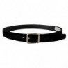 Cintura fibbia logo metallo tono argento velluto nero - 80 CM / 32
