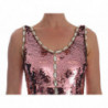 Abito da sera in cristallo con paillettes rosa - IT40-S
