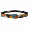 Cintura fibbia logo argento pelle multicolor - 90 CM / 36 INCHES