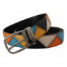 Cintura fibbia logo tono argento pelle multicolore - 90 CM / 36 INCHES